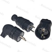 Bolantedz 1 Stück 16 A 250 V EU-Montagestecker Euro-Stromkabel männlich weiblich abnehmbarer Verkabelungsstecker