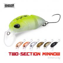 Kingdom Micro Minnow-Köder, 2,3 g, 37 mm, 2 Abschnitte, S-förmiger Kunstköder, schwimmende Kunststoff-Kurbelköder zum Angeln auf Barschforellen