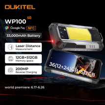 【Estreno mondiale】Oukitel WP100 Telefono robusto 33000mAh Batteria Telemetro laser integrato Fotocamera da 200 MP Smart Phone Cellulare