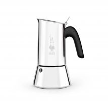Bialetti Cafetera de Inducción y Clásica Italiana  - Venus color Plata en Acero Inoxidable 18/10,  distintos tamaños 2*, 4, 6, 10 Tacitas, Compatible con placas de inducción y hornillos de gas -
