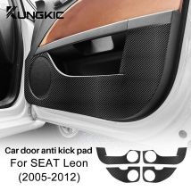 Tür-Anti-Kick-Pad für Seat Leon 2005 2006 2007 2008 2009 2010 2011 2012, Aufkleber, Leder, Carbon, Matte, Innenverkleidung, Zubehör