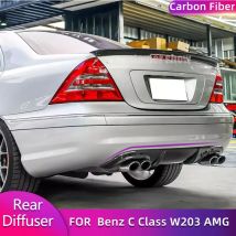 Carbon Fiber Heckstoßstange Diffusor Lip Spoiler für Mercedes Benz C Klasse W203 AMG 2005-2007 Auto Racing Heckschürze Lip Body Kit