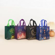 4 Stück Ramadan Kareem Geschenkt üten Eid Mubarak Vlies Süßigkeiten Keks Verpackung Taschen Boxen muslimischen islamischen Festival Party Geschenk zubehör