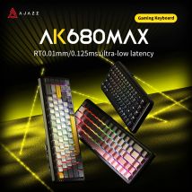AJAZZ AK680 MAX Key con cable Nuevo teclado de deportes electrónicos de eje magnético Teclado de deportes electrónicos de eje magnético exclusivo Precisión 0,01 Cierre sin L