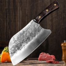 Küchenmesser aus kohlenstoff haltigem Stahl hand gefertigt geschmiedet Schlacht knochen Chopper Chef Metzger Hackmesser Schneide messer Kochute nsilien