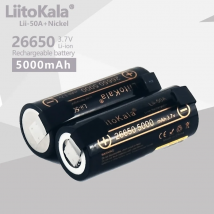 LiitoKala Lii-50A 26650 5000 mah 26650-50A Li-Ion 3,7 v Akku für Taschenlampe 20A + DIY Nickel blätter