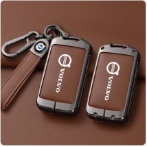 Skórzane etui na kluczyk samochodowy ze stopu cynku do Volvo XC60 XC40 XC90 S90 V60 S60 V90 C40 Polestar 1 Polestar 2 Akcesoria do stylizacji