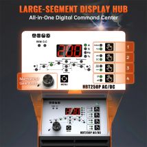 HITBOX 200A 6 in 1 HF TIG AC/DC Saldatrice di Alluminio MMA ARC Argon Preciso Impulso Digitale Saldatore In Acciaio 2T/4T HBT250P 220V