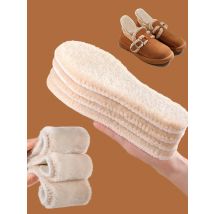 1/2Pairs Imitation Wool Warm Insoles for Boots Man Woman Thickened Fluffy Fleece Thermal Insoles for Shoes Winter Feet Warmers