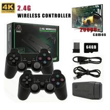 Basix 2.4G Dual Wireless Video Game Stick Joystick Console Gaming Stick 4K 20000+ Gaming 64GB Retro Gaming Thanksgiving Gift