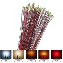 100 Teile/los 0402 0603 0805 1206 Led SMD Draht Für Modell Zug HO N OO Skala Rot Schwarz Linie Vorgelötet micro Litz Diorama Eisenbahn