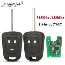 jingyuqin Zdalny kluczyk samochodowy 315 MHz ID46 PCF7937 Do Opel ASTRA J 4 IV /INSIGNIA ZAFIRA C MOKKA Vauxhall CHEVROLET AVEO CRUZE MALIBU