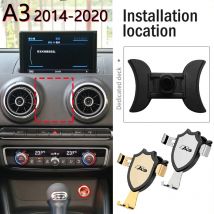 Supporto per telefono cellulare per auto Supporti per presa d'aria Supporto per navigazione a gravità GPS per Audi A3 S3 8V 2014-2020 Accessori auto