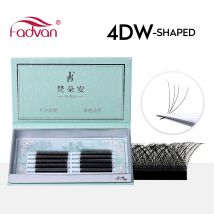 Fadvan 4DW Wimpern Schwarze 4D-Fächerwimpernverlängerungen 0,03/0,05 B/C/D/DD/LC Natürliche weiche Einzelwimpern