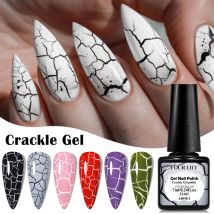 FOUR LILY 7 ml Crackle Gel Nagellack Hybrid Natural Dry Cracking Gel Polish Soak Off Nail Art Gel Lack Nagelzubehör DIY