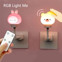 USB Cartoon Cute Night Light With Remote Control Babies Bedroom Decorative Feeding Light Bedside