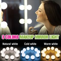 LED Mirror Vanity Light Bulb lampade da toeletta Touch dimmerabile 3 modalità di colori DC5V per la decorazione degli specchi per il trucco della camera da letto di casa