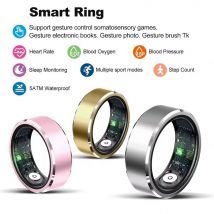 Smart Ring Gestensteuerungsfunktion 5ATM Wasserdichter Herzfrequenz Blutdruck Sauerstoff Schlafüberwachung Sport Fitness Smart Ring