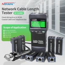 NOYAFA NF-8108M Tester per cavi di rete Localizzatore per cavi Misura tester di lunghezza Strumenti di rete Trova guasti per cavi con 8 estremità remote