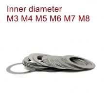 M3M3.5M4 Thinck 0.1 0.2 0.3 0.5 1.0 Shim Stainless Steel High Precision Ultrathin Adjusting Plain Flat Washer Spacer Gasket
