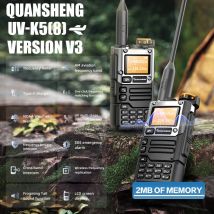 Quansheng UV-K5(8) Walkie Talkie da 5 W: ricevitore aeronautico Air Band, doppia banda UHF VHF, ricarica di tipo C, DTMF, NOAA, radio bidirezionale FM