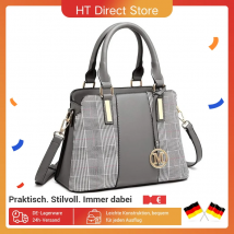 Borsa a mano Miss Lulu Borsa a tracolla a righe retrò da DONNA Borsa elegante in ecopelle con cuciture per donne consegnali di stile