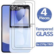 4w1 Ochraniacz Ekranu Przedni Tylny do Samsung Galaxy Z Flip 7 6 5 Szkło Hartowane Antyprzeciekowe do Samsung Z Flip7 FE Flip6 Flip5