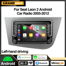 Android 13 LHD Radio de coche para Seat Leon 2 MK2 2005 - 2012 reproductor Multimedia estéreo inalámbrico Carplay GPS RDS 4G unidad principal 2 din