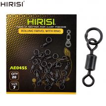 20 Stück Karpfenangeln Wirbel für Chod Rig Link mit massivem Ring Terminal Angelgerät Fishing Snap Wirbel AE045S