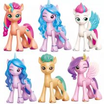 6pcs My Little Pony A New Generation We Are Good Friends Action Figure Cute Movable Model Doll Children Funny Toys Birthday Gift