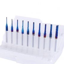 Mantel fräser sain smart genmitsu 10 stücke nano blauer CNC-Fräser, 0,6-3mm, 1/8 "Schaft, für Leiterplatten-Fräs werkzeug