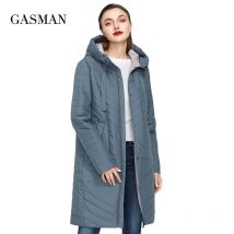 GASMAN 2022 Herbst mode dünne dünne unten jacke Frauen tasche mantel hoodies solid raum baumwolle Weibliche lange jacke mantel frühling neue