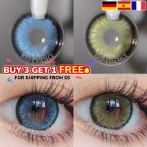 Bio-essenza 1 paio di lenti a contatto colorate per occhi Lenti marroni naturali Bellezza Moda Lenti Monet Lenti blu Contatto occhi verdi