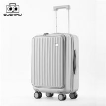 SUSHIMU Trolley-Koffer, Reisekoffer, Boarding-Koffer, Passwort-Box, Koffer, tragbares Rad, rollende Gepäcktasche, Öffnung vorne