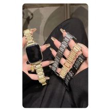 Diamond Bling Strap For Apple Watch Band 49-45-40mm 44-41mm 46-42mm Metal Belt For IWatch Series 10 9 8 7 SE 6 5 Women Bracelet