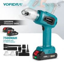 YOFIDRA Aspirapolvere elettrico a batteria Aspirazione a doppio uso portatile ricaricabile con 7 accessori per pin batteria Makita