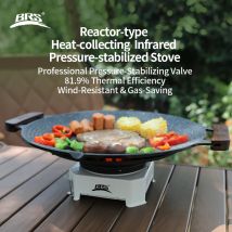 BRS-K007 Camping Gas Stove with Piezo Ignition Foldable Infrared Cooking Furnace Portable Tourist Picnic Burner Outdoor Supplies