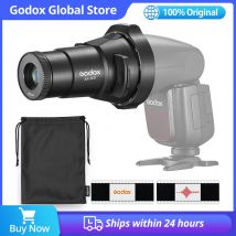 Godox AK-R21 Projection Attachment Lens Round Head Fresnel Head Slide Kit for Godox AD200Pro AD100Pro V1 Flash LC30 ML30 Light