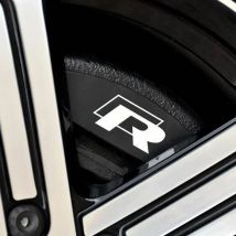For Volkswagen VW GTI Rline Polo Golf Passat Tiguan Arteon Touareg Caddy Jetta 4Pcs Car Caliper Stickers Brake Wheel Hub Decals