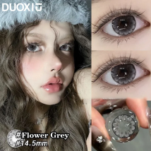 DUOXIU 1 Paar farbige Kontaktlinsen, Korea-Mode, große Augen, schwarzbraune Linsen für Augen, Dioptrien, Myopie, weiche Kontaktlinsen, jährlich