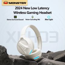 Monster XKH03 Kabelloses Bluetooth-Headset, faltbar, mit Geräuschunterdrückung, Gaming-Kopfhörer, extrem lange Akkulaufzeit, mit Mikrofon