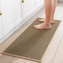 NIM kitchen floor mat black gray interwoven long kitchen mat anti slip kitchen carpet can be placed anywhere