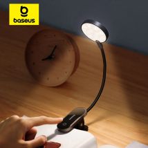 Lampada da tavolo con clip a LED Baseus Lampada da scrivania wireless dimmerabile continua Lampada da lettura ricaricabile USB touch Lampada da notte a LED per laptop