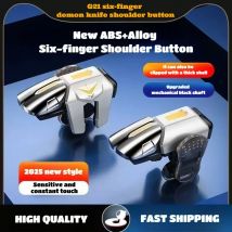 NUOVO 6 Dita Gioco Del Telefono Mobile Trigger per PUBG Aim Shooting L1 R1 ABS Pulsante Chiave In Lega per IPhone IOS Android Gamepad Joystick