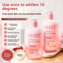 OHBT 500ml Pomegranate Salicylic Acid Shower Gel, Gentle Cleansing Nourish Body Wash, Fragrance Moisturizing Bath Lotion Gel