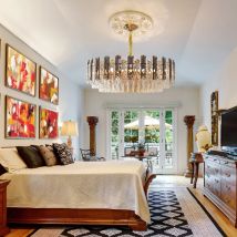 LUVODI Lampadario di cristallo rotondo da 80 cm, plafoniera a sospensione super luminosa per mobili di hotel domestici