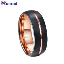 Nuncad T041R 8mm Wolframkarbid Ringe Neue Coole Charmante Rose Gold Farbe Herrenmode Schmuck Ehering Wolframstahl Ring
