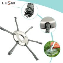 LUSQI 6/8/9 cali głowica z drutu stalowego głowica podkaszarki do trawy uniwersalna szczotka do