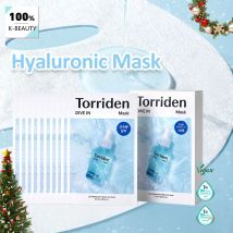 Torriden DIVE-IN Maschere per il viso all'acido ialuronico 10 pezzi, vestibilità sottile e per la pelle, idratazione profonda, trattamento settimanale, K-Beauty, trucco coreano
