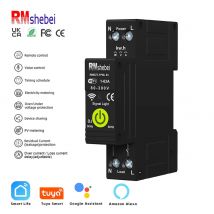Interruptor de Circuito Inteligente WiFi 1P+N ORMshebei Tuya, Medición Bidireccional, Protección Contra Sobrecarga, Sobretensión, Bajo Voltaje y Fugas